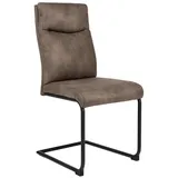 Riess-Ambiente Stuhl COMFORT antik taupe mit Komfortgriff Moderner Freischwinger