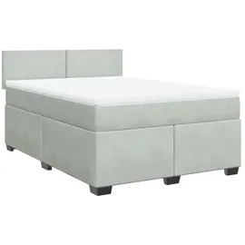 vidaXL Boxspringbett 140 x 200 cm Hellgrau