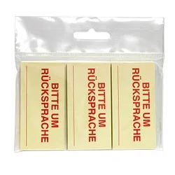 inFO Haftmarker gelb "BITTE UM RÜCKSPRACHE" 3x 50 Streifen