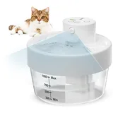 CAWJUG Kabelloser Katzenbrunnen 1L, Trinkbrunnen für Katze mit Bewegungssensor, 3 Modi, 2m/120° Sensor, Leiser Wasserbrunnen mit Akku – Automatischer Katzen Trinkbrunnen für Katzen & Hunde