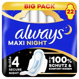 Always Maxi Secure Night Größe 4 Damenbinden Schwarz 22 St.