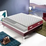 Taschenfedermatratze - 800 Federn - mit Memory Foam - 20 cm hoch - Orthopädie - Steifigkeitsgrad H2 90x200