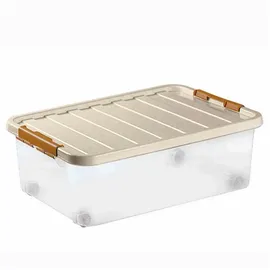 Heidrun Aufbewahrungsbox Rollerbox 52 x 36 x 18 cm 18-tlg. transparent