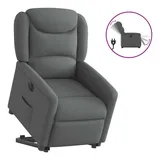 vidaXL Relaxsessel mit Aufstehhilfe Elektrisch Dunkelgrau Stoff