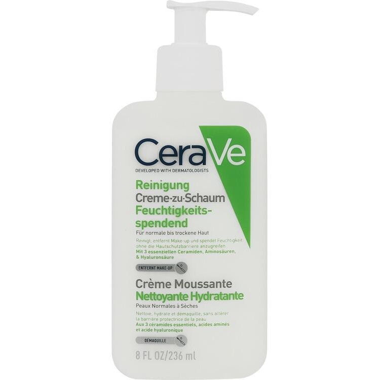cerave hydrating cream-to-foam cleanser