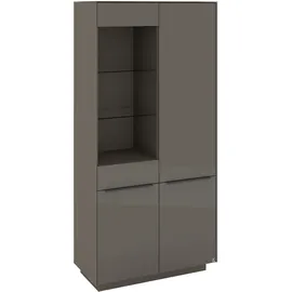 Set One by Musterring Standvitrine Reno 92 x 42 x 193 cm Grau
