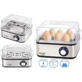 Adler AD 4486 8 Eier + Messbecher Schwarz