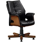 aea Chefsessel Holz/Kunstleder Schwarz