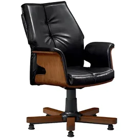 aea Chefsessel Holz/Kunstleder Schwarz