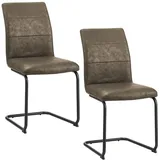 Hti-Living Schwingstuhl Enie Polyester antikhellbraun 2er Set