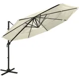 Sonnenschirm Mit Aluminium-mast 4-lagig Sandfarben 3x3 M
