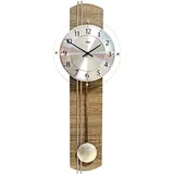 Selva SELVA Funk-Pendelwanduhr Trüffeleiche Garching - Silber