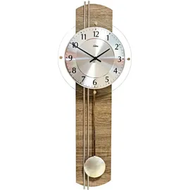 Selva SELVA Funk-Pendelwanduhr Trüffeleiche Garching - Silber