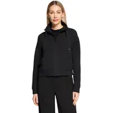 Betty Barclay Sweatjacke BETTY BARCLAY "Damen mit Rippenstruktur", Damen, Gr. 42, schwarz, Sweatware, Obermaterial: 54% Viskose, 40% Polyester, 6% Elasthan, figurumspielend normal, Sweatjacken Sweatjacke