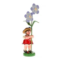 Hubrig Volkskunst GmbH Hubrig-Volkskunst Blumenmädchen mit Flachs* Höhe 11cm