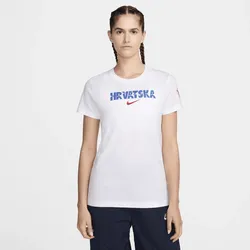 Kroatien Crest Nike Fußball-T-Shirt für Damen - Weiß, M (EU 40-42)