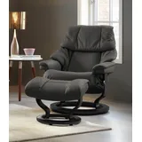 Stressless "Reno", mit Classic Base, Größe S, M & L, Gestell Schwarz grau 75 cm x 106 cm x 75 cm