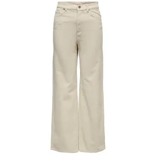Only Wide Leg Cordhose aus Baumwoll-Mix Modell 'HOPE', Sand, 34/32