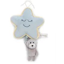 NICI 62987 - Spieluhr Stern mit Bär Finni (Melodie: Brahms Wiegenlied), 27 cm, My First Friend