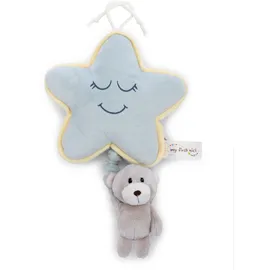 NICI 62987 - Spieluhr Stern mit Bär Finni (Melodie: Brahms Wiegenlied), 27 cm, My First Friend