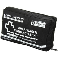 Leina-Werke 11050 KFZ-Verbandtasche Compact mit Warnweste Ecoline ohne Klett, Schwarz/Weiß
