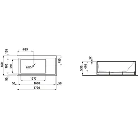 Laufen Kartell Rechteckbadewanne 170 x 86 cm (H2243360006161)