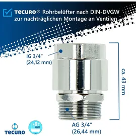 tecuro Rohrbelüfter Silber