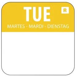 Vogue Farbcode Sticker Dienstag gelb