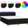 vidaXL Boxspringbett mit Matratze & LED Schwarz 140x200 cm Stoff