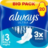 Always Binden Ultra Day & Night mit Flügeln, 20 St.