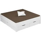 Rauch Stauraumbett RAUCH "Aditio", weiß, B:186cm H:50cm L:208cm, Betten, Stauraumbett, ohne Kopfteil, inklusive Schubkästen