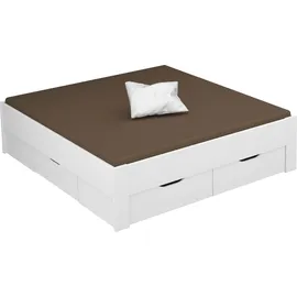 Rauch Stauraumbett RAUCH "Aditio", weiß, B:186cm H:50cm L:208cm, Betten, Stauraumbett, ohne Kopfteil, inklusive Schubkästen