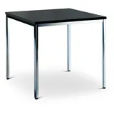 Ceha Mehrzwecktisch 80 x 80 cm chrom/schwarz