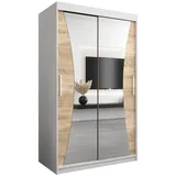 abiks möbel Schwebetürenschrank MONACO 120 x 200 x 62 cm Weiß