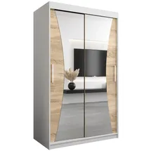 abiks möbel Schwebetürenschrank MONACO 120 x 200 x 62 cm Weiß