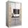 abiks möbel Schwebetürenschrank MONACO 120 x 200 x 62 cm Weiß