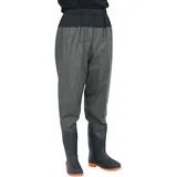 vidaXL Hüftwathose mit Stiefeln, Dunkelgrün Größe 45 - vidaXL