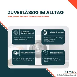 Homex WF1014H1A-W Waschmaschine (10 kg, 1400 U/min)