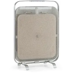 Klarstein HeatPal Marble Infrarot-Heizung 1300W Wärmespeicher Marmor Aluminium Weiß / Silber-Metallic