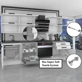 Belini Küchenzeile Linda 240 cm Weiß