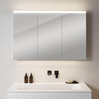 neoro n50 | n50T46 Spiegelschrank B: 120 cm mit 3 Türen, mit Beleuchtung, für die Schweiz, BN0488MI,