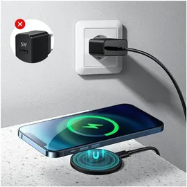 Wisam® Ultradünnes magnetisches Induktionsladegerät, 15W (weiß) | Weiß