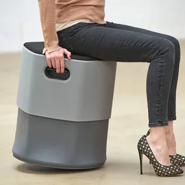 Rocada 2-Sitzer Besprechungsecke Soft Seating schwarz, grau grau Stoff, 1 St.