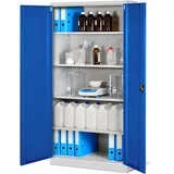 Jan Nowak C001H Aktenschrank 90 x 40 x 195 cm Grau/Blau