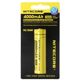 Nitecore 18650 Li-Ion Akku, NL1840, 4000mAh, mit Schutzschaltung