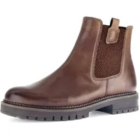 Gabor Chelseaboots »Davos«, Blockabsatz, Herbstmode, in bequemer Schuhweite G (= weit), Gr. 39, camelfarben used, , 46978167-39