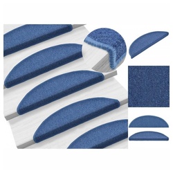 Stufenmatte 15 Stk Treppenmatten Blau 56 x 17 x 3 cm, vidaXL, Höhe: 3 mm blau