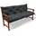 Beautissu Bankauflage 150 x 50 x 10 cm grau 1 St.