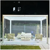 SHUDONGDEN Transparentes Wasserdichtes Rollo,Transparent Wasserdichtes Roll-Up-Rollo,Transparente Rollo,Rollos Klarer Außenrollo Außen Pergola Rollo Jalousie,Transparente Rollos,160x220cm/62.9x86.6in