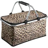 KESPER Einkaufskorb Leopard braun 50 x 29 x 25,5 cm